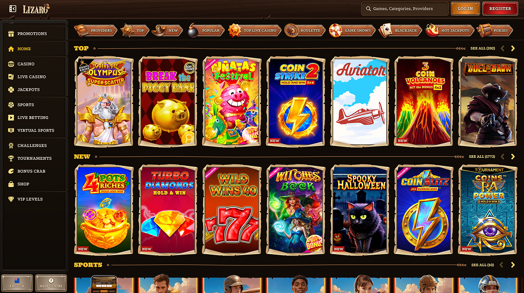 Lizaro Casino - Trigger a 250% Welcome Deal Worth $6,000