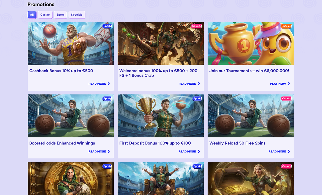 Spinbara Casino - Start with 100% Up to €500 + 200 Free Spins