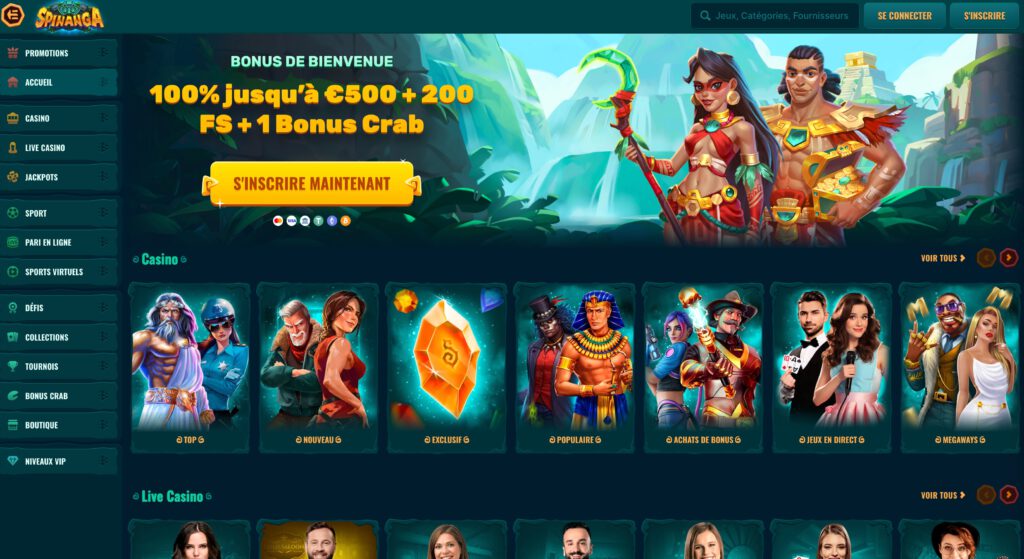Spinanga Casino en ligne ⚡️ jouer aux machines à sous sur le site officiel